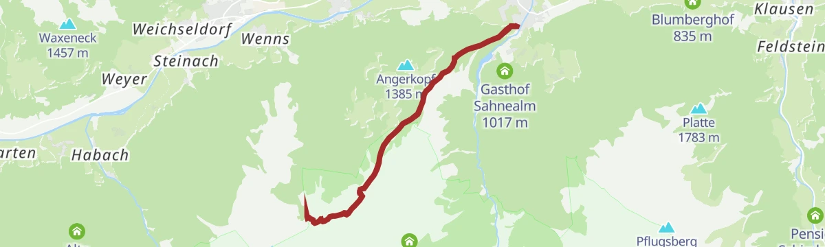 Route map: Hollersbach: Elferkogel Wegnr. 933